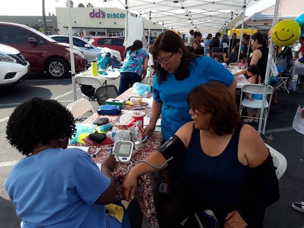 Compton health fair volunteers